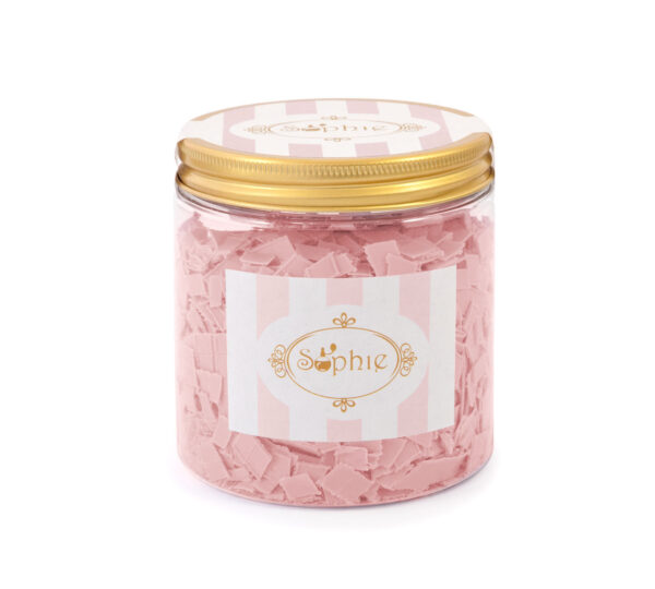 Barattolo scaglie di sapone grande rosa