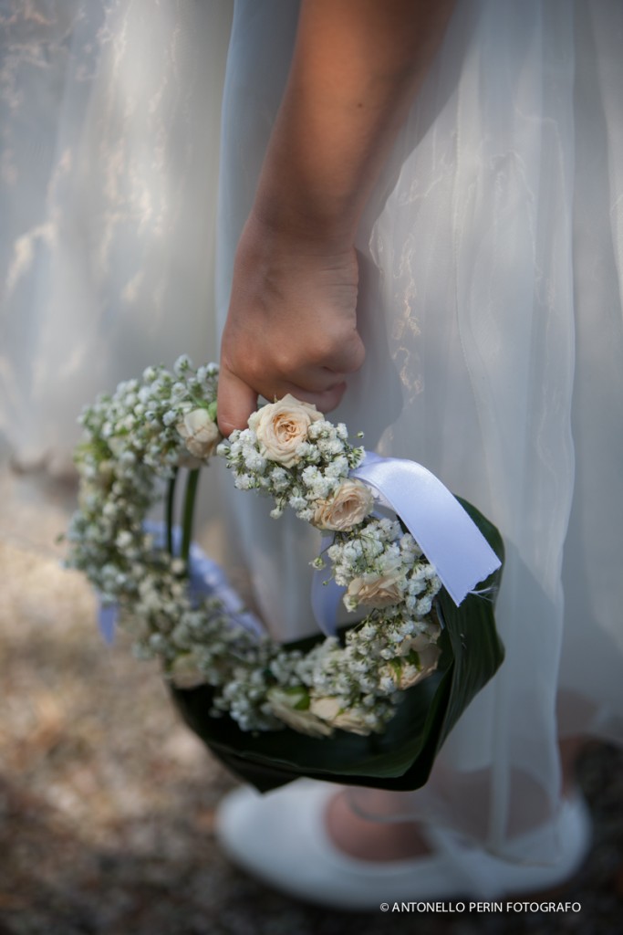 Coroncina e borsetta flower girl