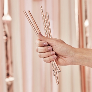 Cannucce in acciaio oro rosa