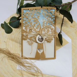 Invito lasercut ulivo cuore