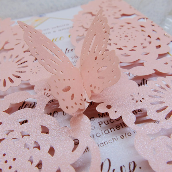 Invito lasercut farfalla