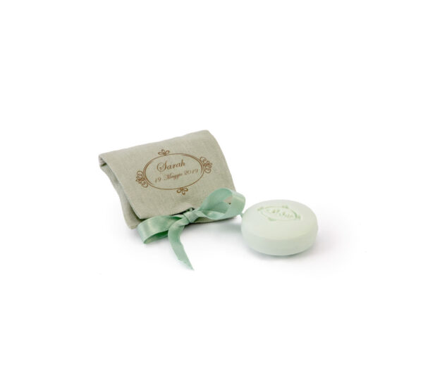 sacchetto lino 1 sapone verde