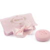sacchetto a busta lino 2 saponi rosa macaron