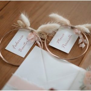 Segnaposto Cerchio Oro Rosa