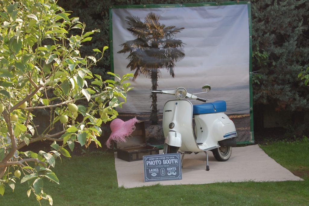 photo booth o photo set con vespa